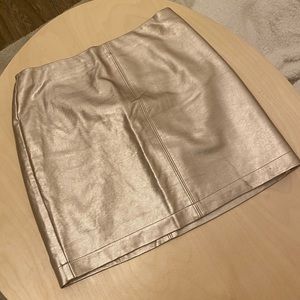 Gold leather skirt | Size 2/small